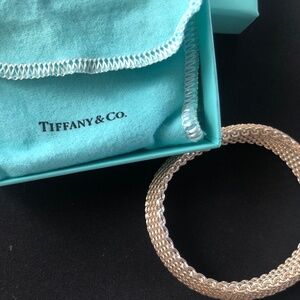 Tiffany Mesh bracelet - silver - never worn. Opening is 2.5" wide.